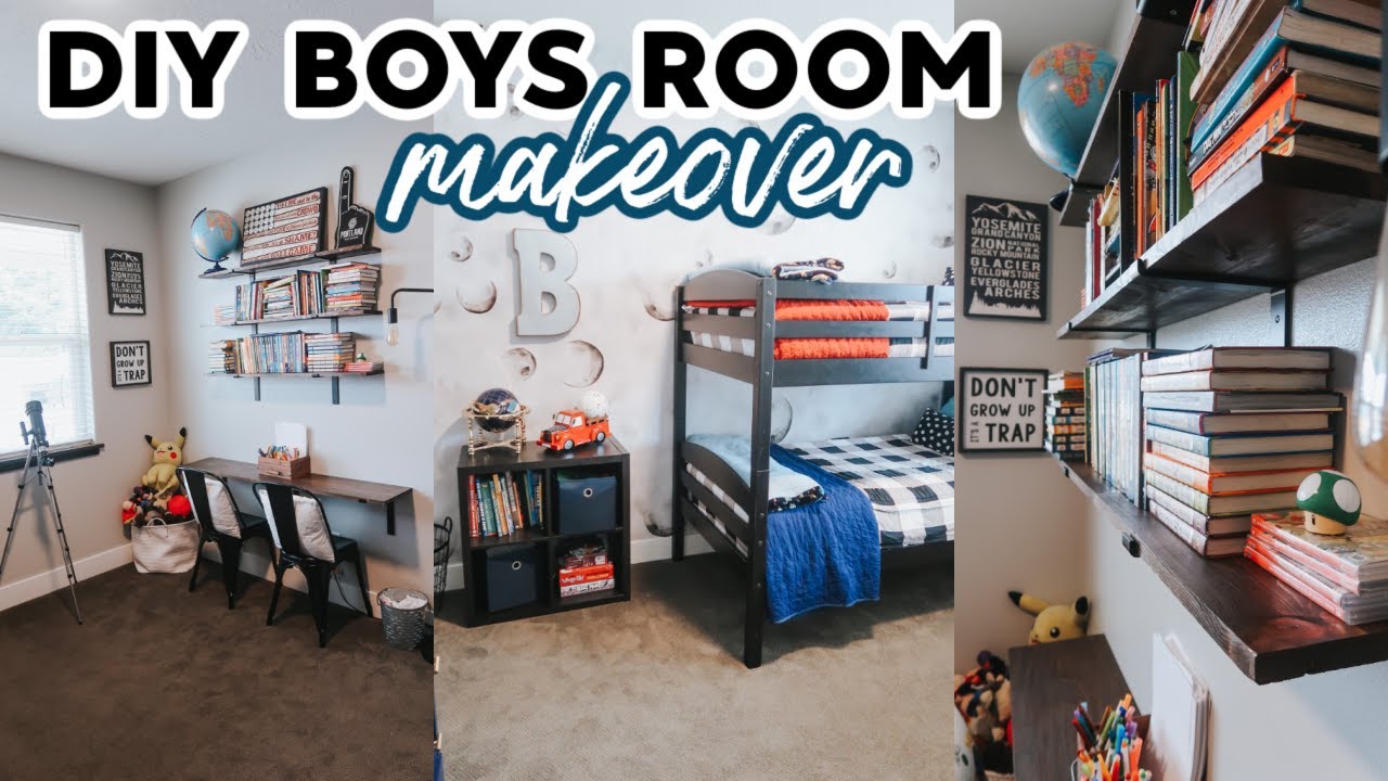 DIY BOYS ROOM MAKEOVER ON A BUDGET // 2020 - YouTube