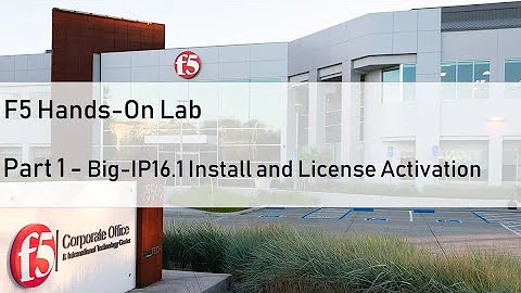 F5 Hands-on Lab - Part 1 - Big IP Install and License Activation