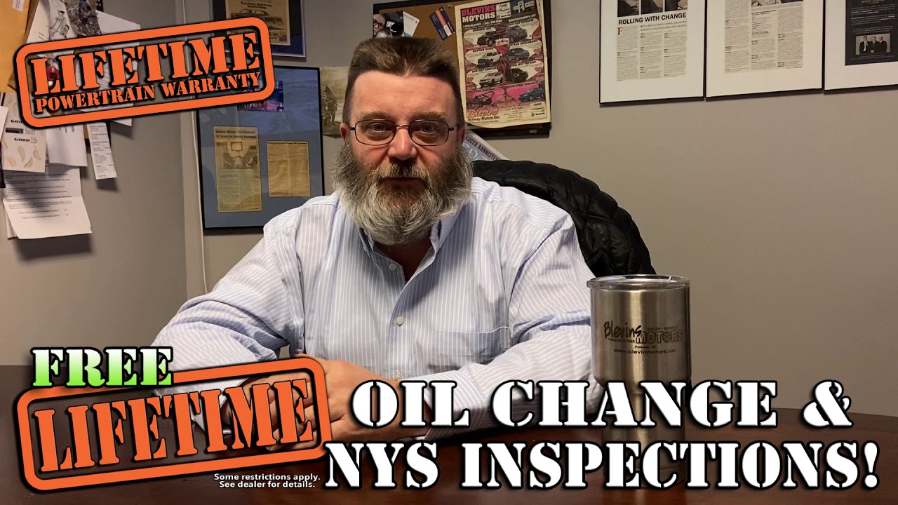 Introducing Blevins Motors Lifetime Oil & NYS Inspections