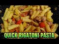 Quick Sausage Meat Rigatoni Pasta