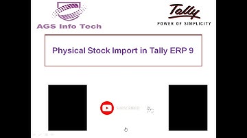Physical Stock Import In tally Erp