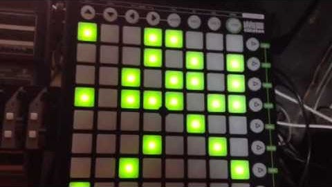 novation LAUNCHPAD step sequencer by PureData DEMO