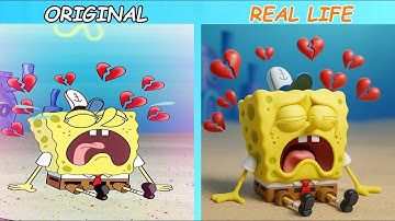 SpongeBob Happy Love | SpongeBob Original vs Real life | SpongeBob Animation #spongebob #animation