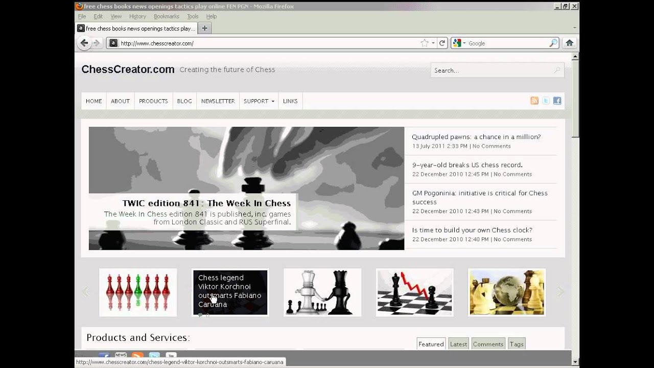 Free chess website: chesscreator.com part 1 - YouTube