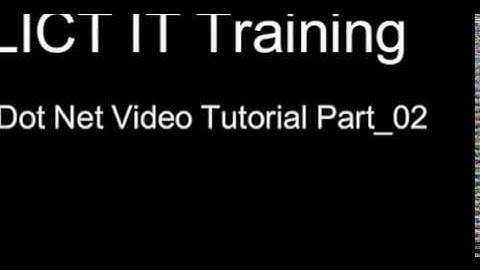 LICT IT Traning Dot Net Bangla Tutorial Part 02