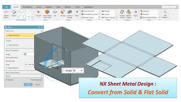 NX Sheet Metal Design : Convert from Solid & Flat Solid