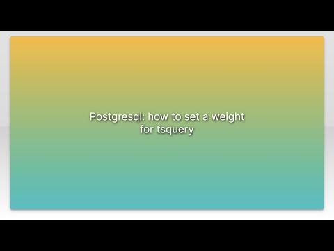 Postgresql: how to