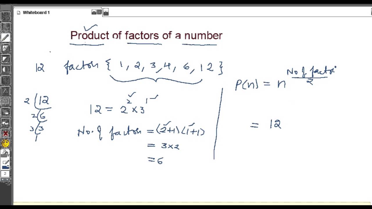 Product Of Factors Of A Number YouTube