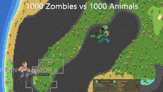 1000 Zombies vs 1000 Animals  | PC/Android - Worldbox