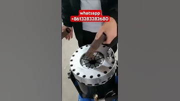 Single-station semi-automatic hydraulic pipe necking machine, made in China.