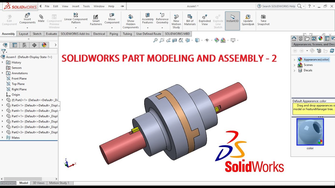 SOLIDWORKS Assembly Basic - YouTube