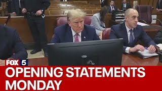 Opening statements Monday in Trump hush money case