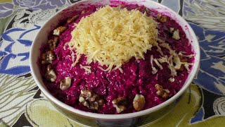 Свекольный салат за 10 Минут с орехами и сыром Просто Вкусно Свекольный салат за 10 Минут с орехами и сыром Просто Вкусно