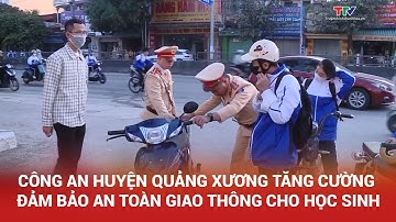 Công an huyện Quảng Xương tăng cường đảm bảo an toàn giao thông cho học sinh | NSTH