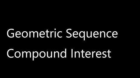 Sequence and Series | Geometric Sequence | Compound Interest | Application of Sequence |  IB |