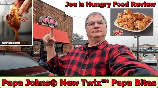 Papa John's New Twix™ Papa Bites Review | New Papa Bites Menu Item | Joe is Hungry 🍕🍭🍬