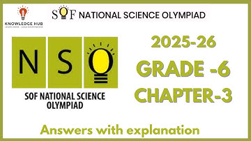 NSO - National Science Olympiad Class-6 | Chapter 3 | States Of Water | NSO Olympiad 2025-26