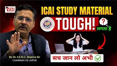 ICAI Study Material Tough Lagta Hai? 😱 सच जान लो अभी 🎯
