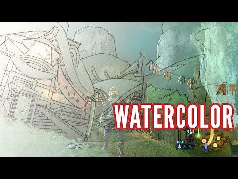 Zelda: Breath Of The Wild - Kakariko Village Watercolor Painting