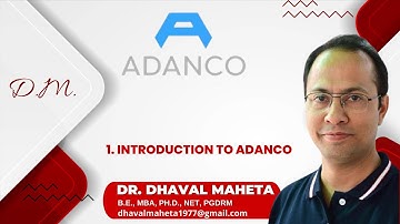 1. Introduction to ADANCO || Dr. Dhaval Maheta