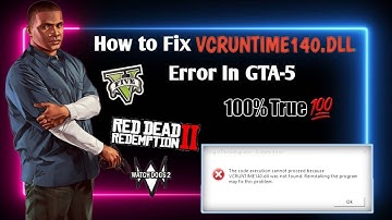 how to fix vcruntime140.dll file missing in gta 5 or other games || #gta5 #errors #viral
