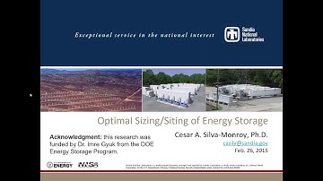 Optimizing Energy Storage Sizing, Location and Operation: R&D Efforts at Sandia NL (2.25.2016)