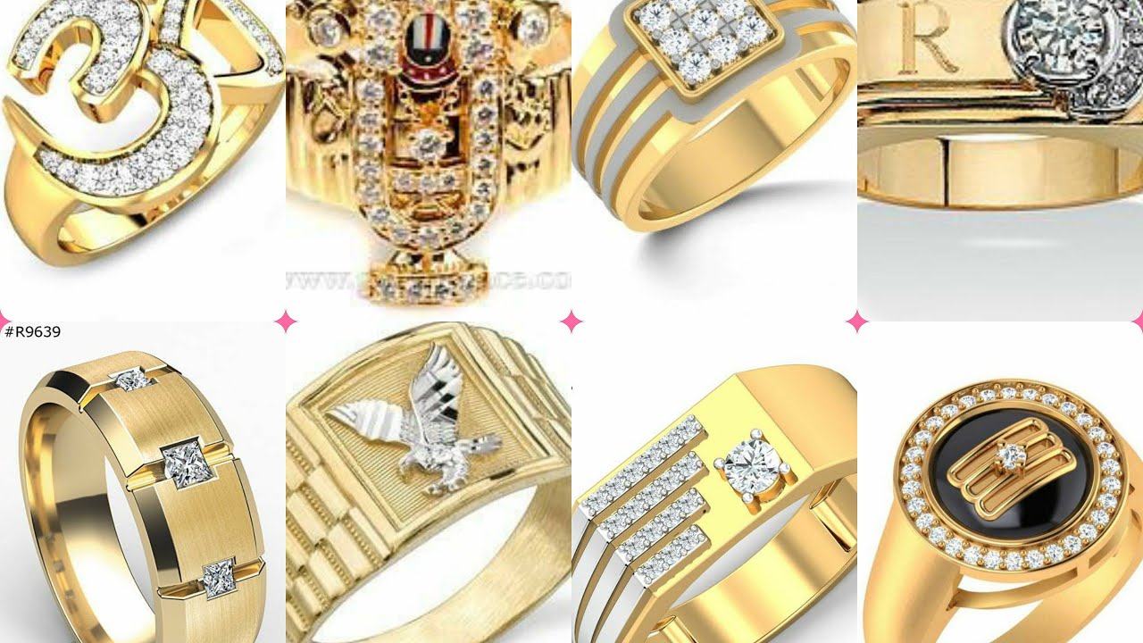 22 carat gold finger ring design for men's... - YouTube