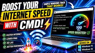 Boost Your Internet Speed with CMD! ⚡ Simple Windows Trick That Works