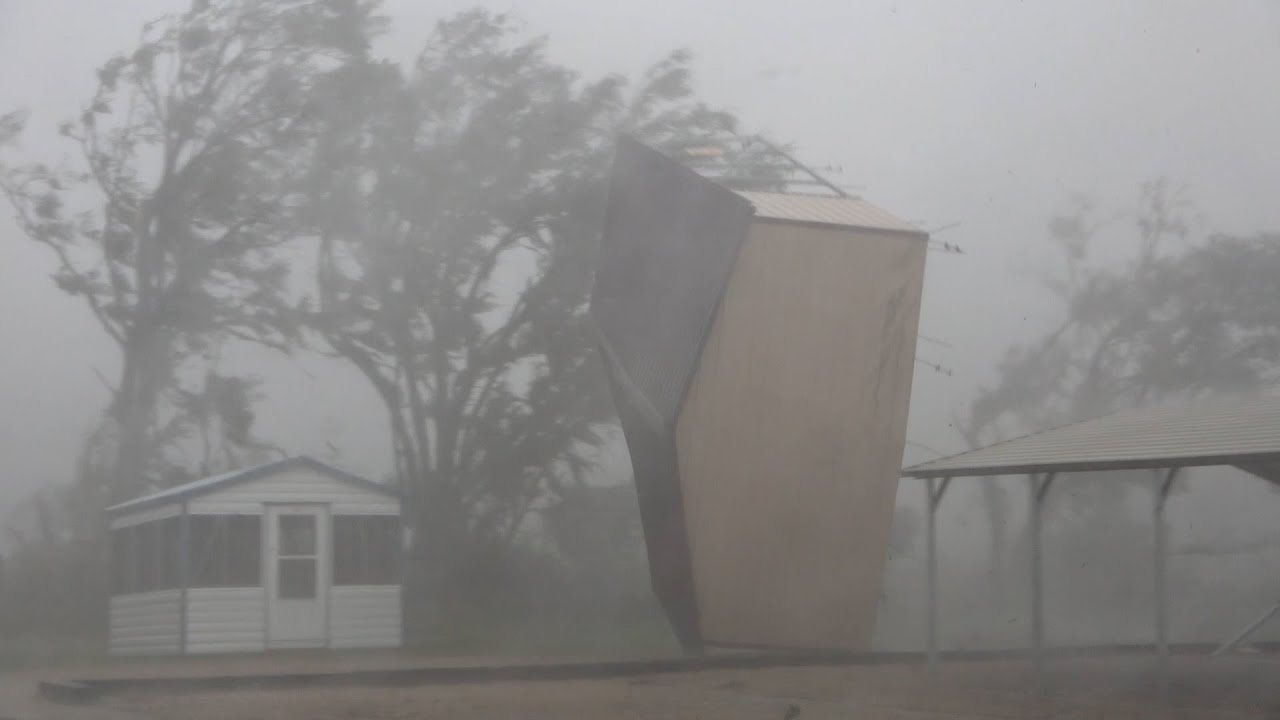Extreme Hurricane Idalia Sends Roofs Flying Through The Air, Perry, Florida