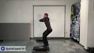 Barbell Paused Front Squat | Exercise Demo | Coaching Software | QuickCoach screenshot 4