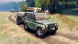 Spintires 2014 - УАЗ-469Б(Скачать модификацию (Download modification): http://www.worldofmods.ru/spin-tires/cars/2600-uaz-469-b.html Обзор модификации в виде советского..., 2015-02-02T21:36:49.000Z)