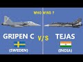 Comparison of Gripen Vs Tejas Mk1 Light Fighter Jet #India #Sweden