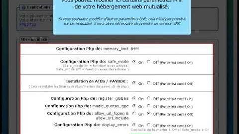 Aide - Comment modifier la configuration PHP de mon serveur ?
