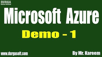 Microsoft Azure tutorials || Demo - 1 || by Mr. Kareem on 22-02-2020 @ 11:30 AM