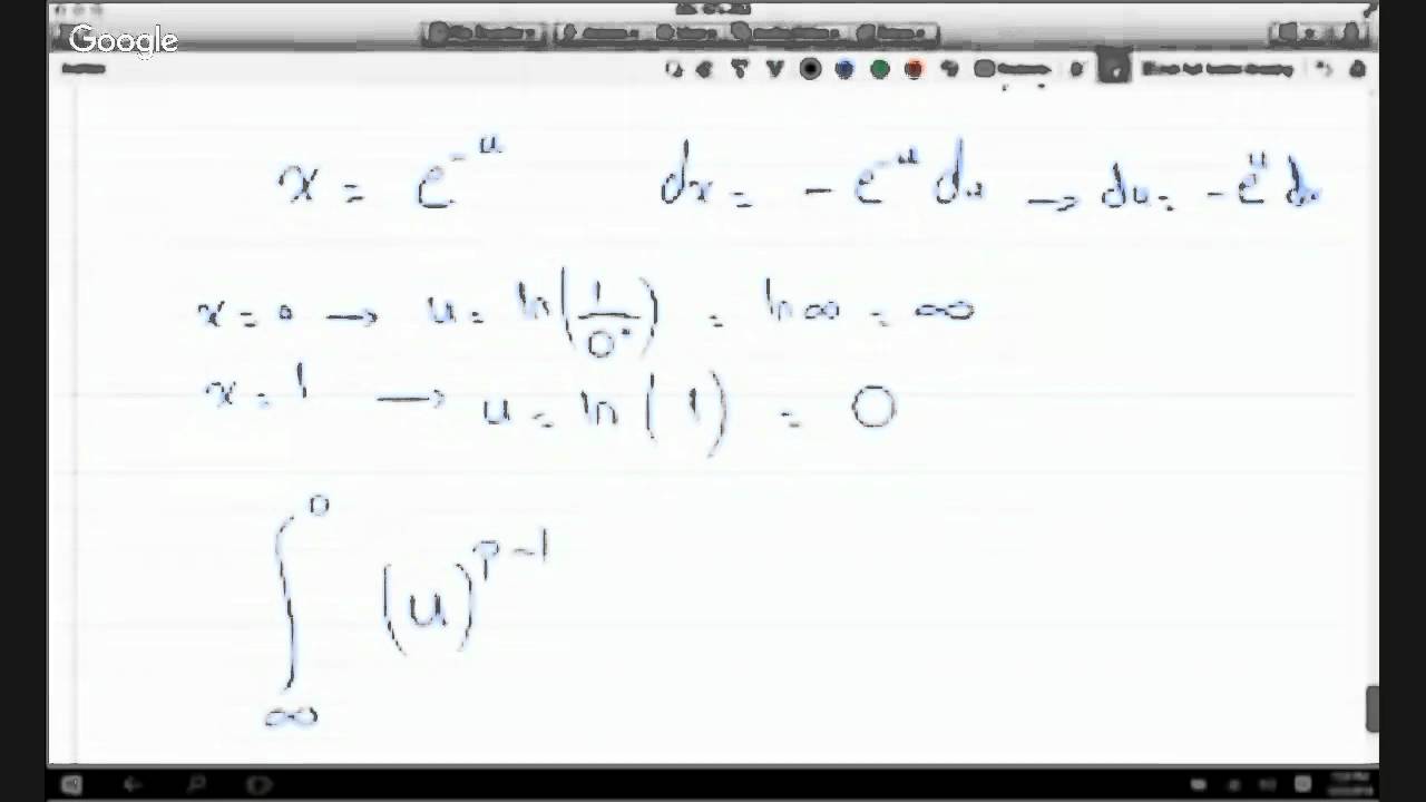 Evaluating an improper integral as a gamma function Ex 12316 - YouTube