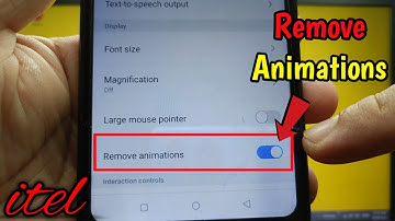 How to remove animations on itel S15 | Display