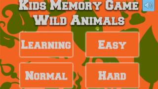 kids Memory Games - Wild Animals Unity3D Game Project