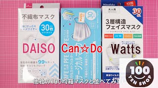 Watts ワッツ 220円箱マスク(30枚入) 開封