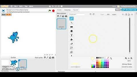 SCRATCH Tutorial: Paint New Bone Sprite