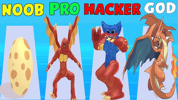 NOOB vs PRO vs HACKER vs GOD in Monster Egg 3D
