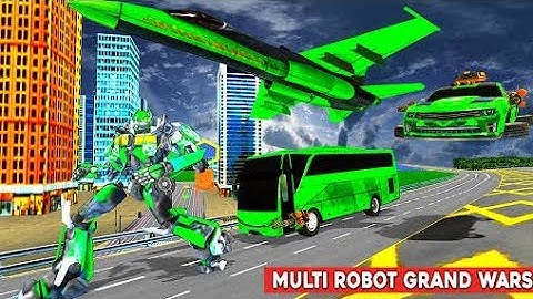 Army Bus Robot Transform In Flying Car Games And Jet Robot Games Gameplay-Android/iOS