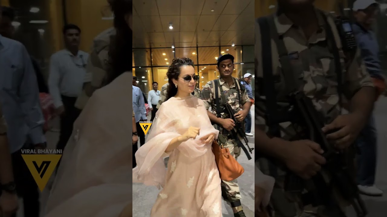 MP Of Mandi Kangana Ranaut Spotted At Airport