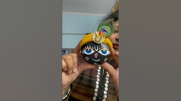 Krishna Painting on stone #shorts #youtubeshorts #diy #krishna #acrylicpainting
