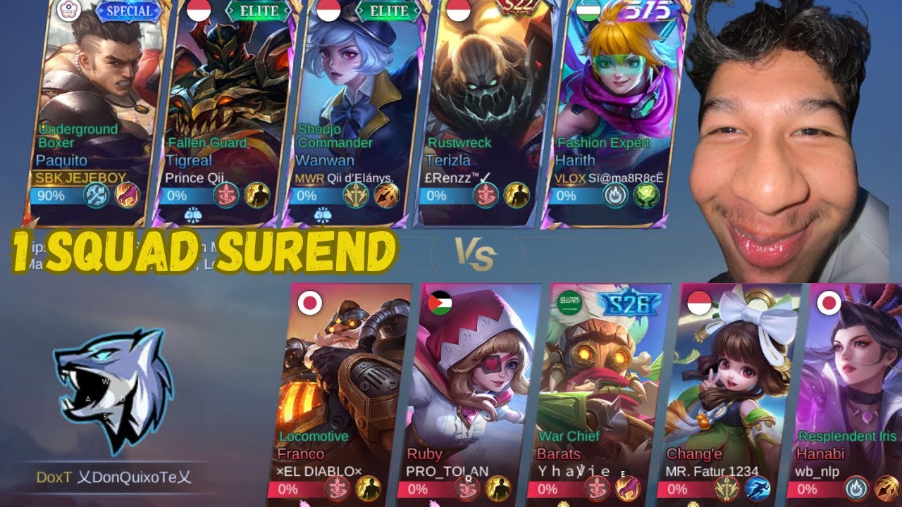 Surend 1 SQUAD DI BIKIN SUREND!!!PAQUITO JUNGLER!!!KOMUNIKASI BRANTAKAN!! # ...