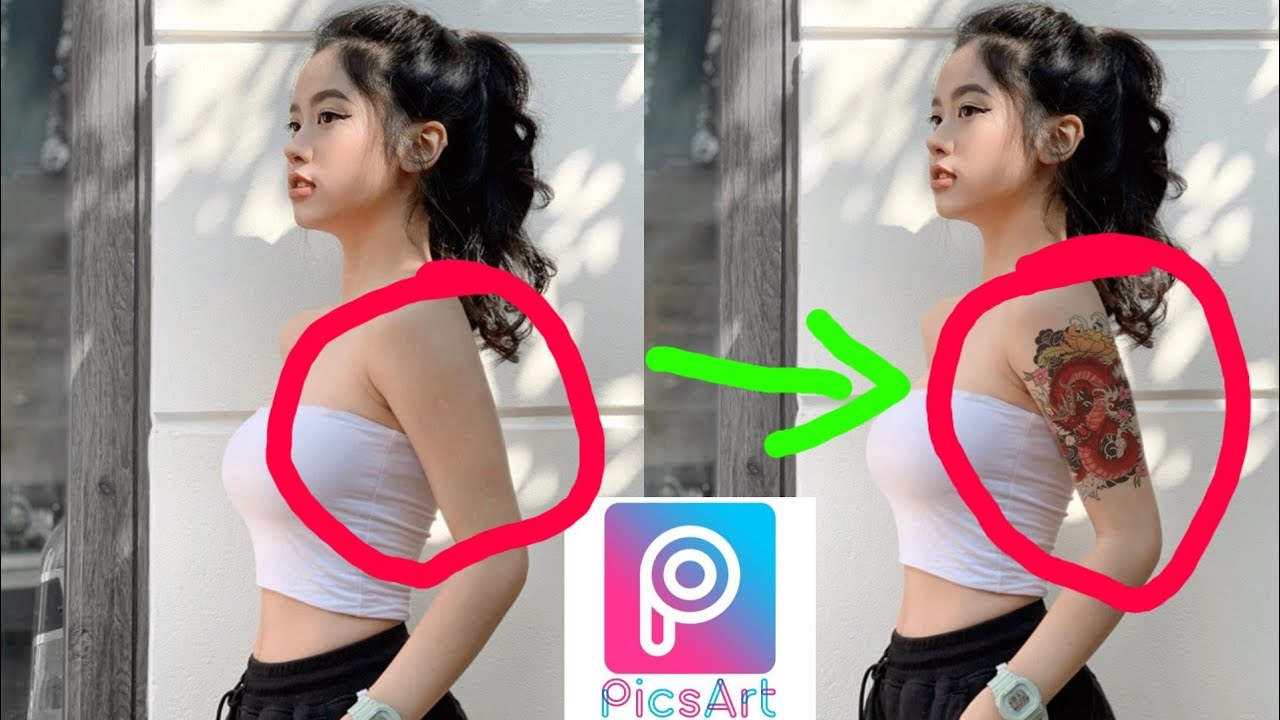 Cách Ghép Hình Xăm Vào Ảnh Trên Tiktok Bằng Picsart | Photo Collage  Tutorial With Picsart - Youtube