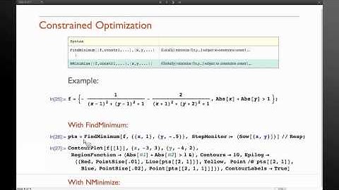 Mathematica Experts Live: Numerical Optimization in Mathematica