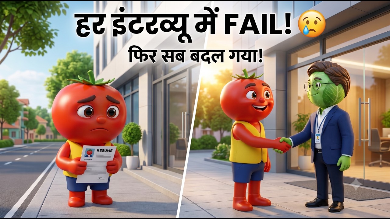 🍅 हर इंटरव्यू में फेल हो रहा था टमाटर! 😢 फिर एक दिन सब बदल गया | प्रेरणादायक कहानी