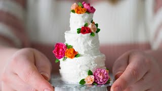 Mini Wedding cake in an EASY BAKE OVEN!