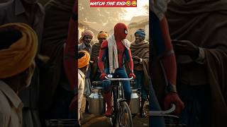 "Spider-Man बेचने लगा दूध? 😂"#ai #trending #comedy