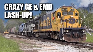 CRAZY!!! GE and EMD Locomotives on the MDS Railway